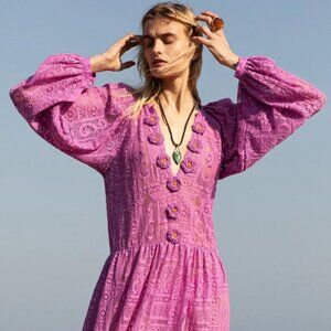 Celeste Fig Lace Dress